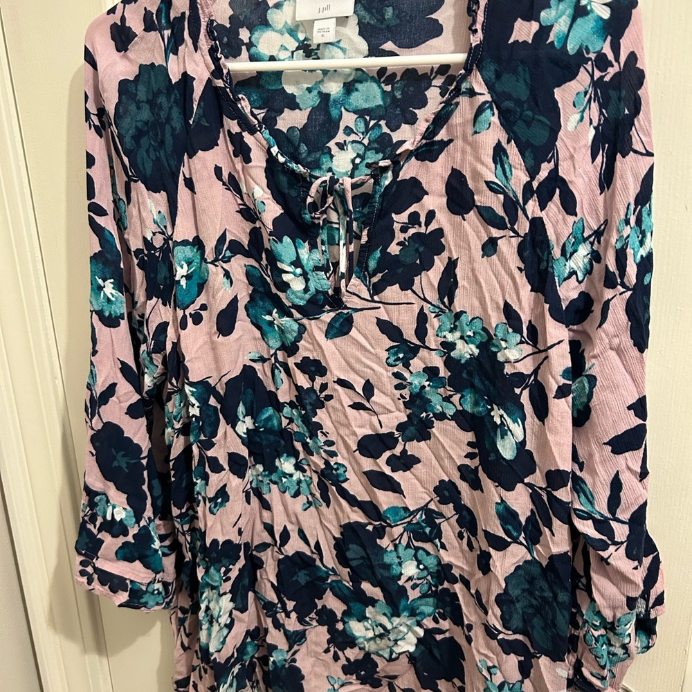 J Jill Floral Blouse
